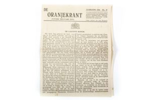 Illegal resistance newspaper De Oranjekrant 1944