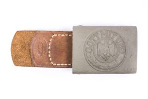 Tabbed aluminum Heer belt buckle in stone mint condition Dransfeld …