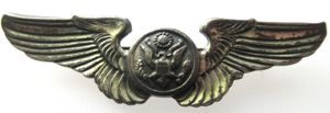 WW2 USAAF AIR CREW WINGS STERLING SILVER