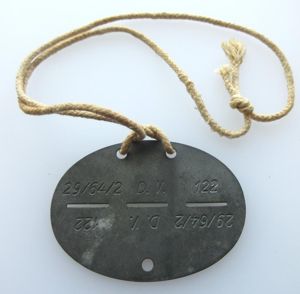GERMAN VOLKSTURMM DOG TAG