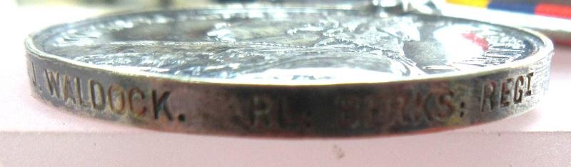 BRITISH 3 BAR BOER WAR MEDAL- BERKSHIRE REGIMENT — image 4