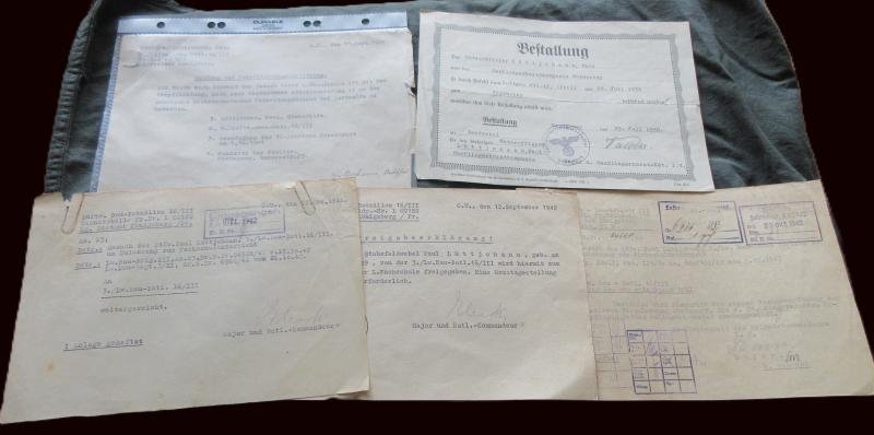 10 PIECE LUFTWAFFE DOCUMENT GROUPING — image 4