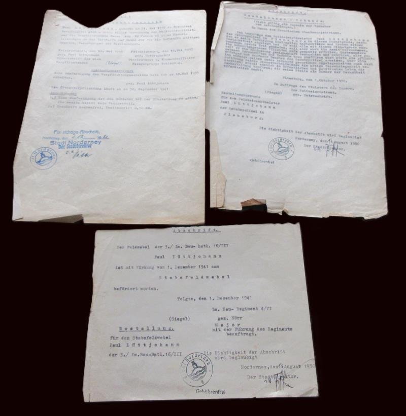 10 PIECE LUFTWAFFE DOCUMENT GROUPING — image 5