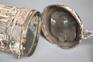 Winter camouflage gas mask canister