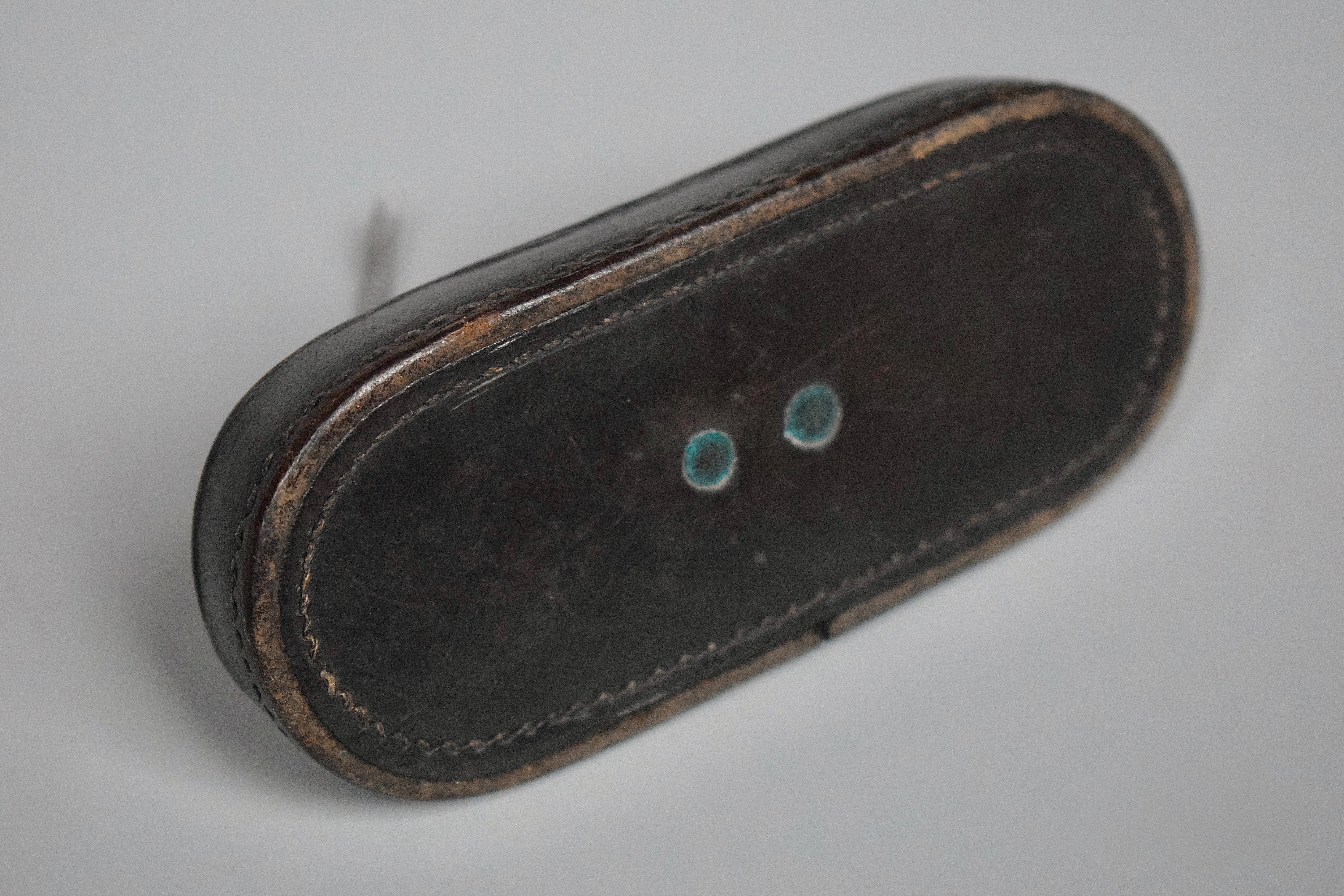 Early Kriegsmarine 7x50 Binocular leather 'Benutzer' ocular cover — image 3