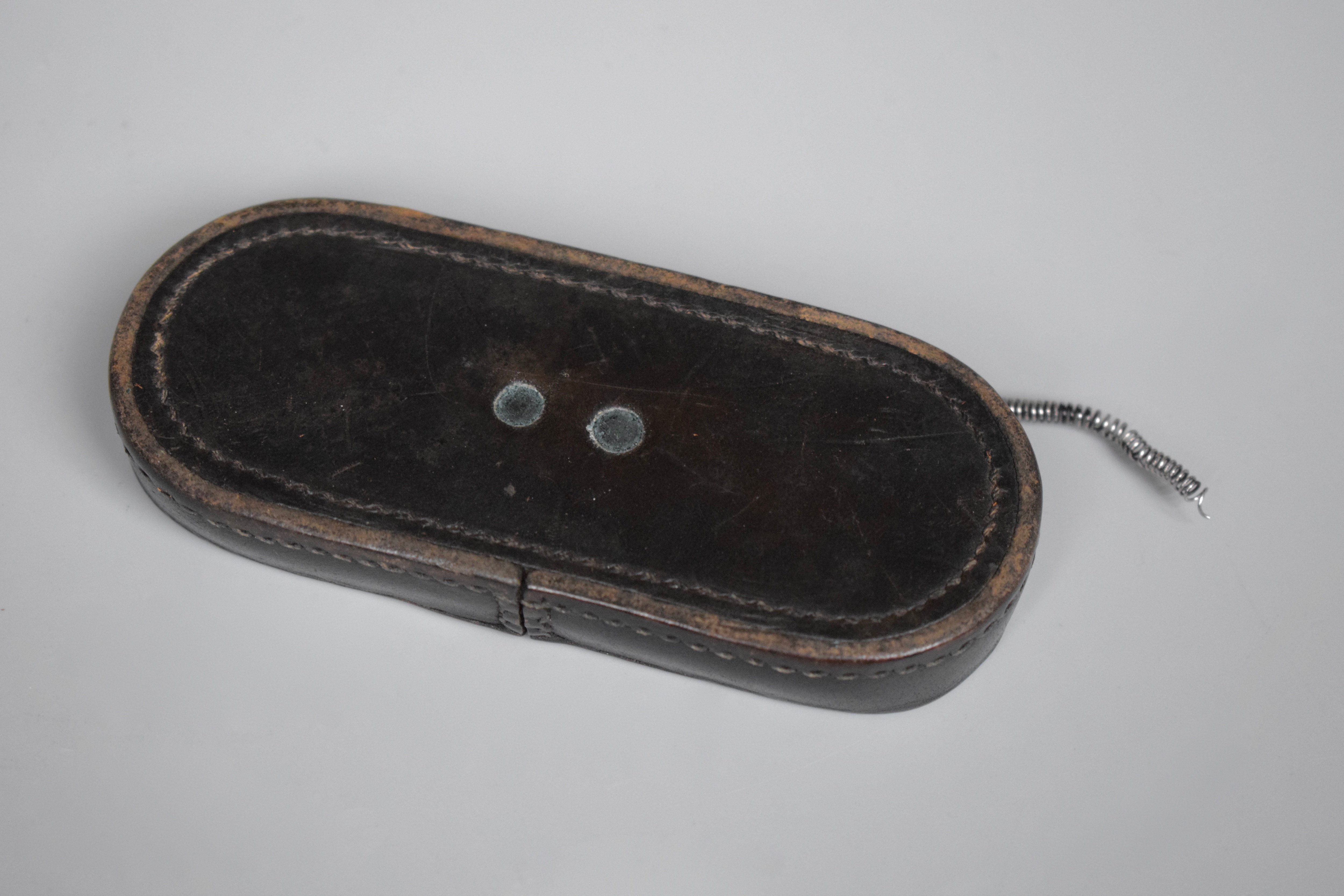 Early Kriegsmarine 7x50 Binocular leather 'Benutzer' ocular cover — image 6