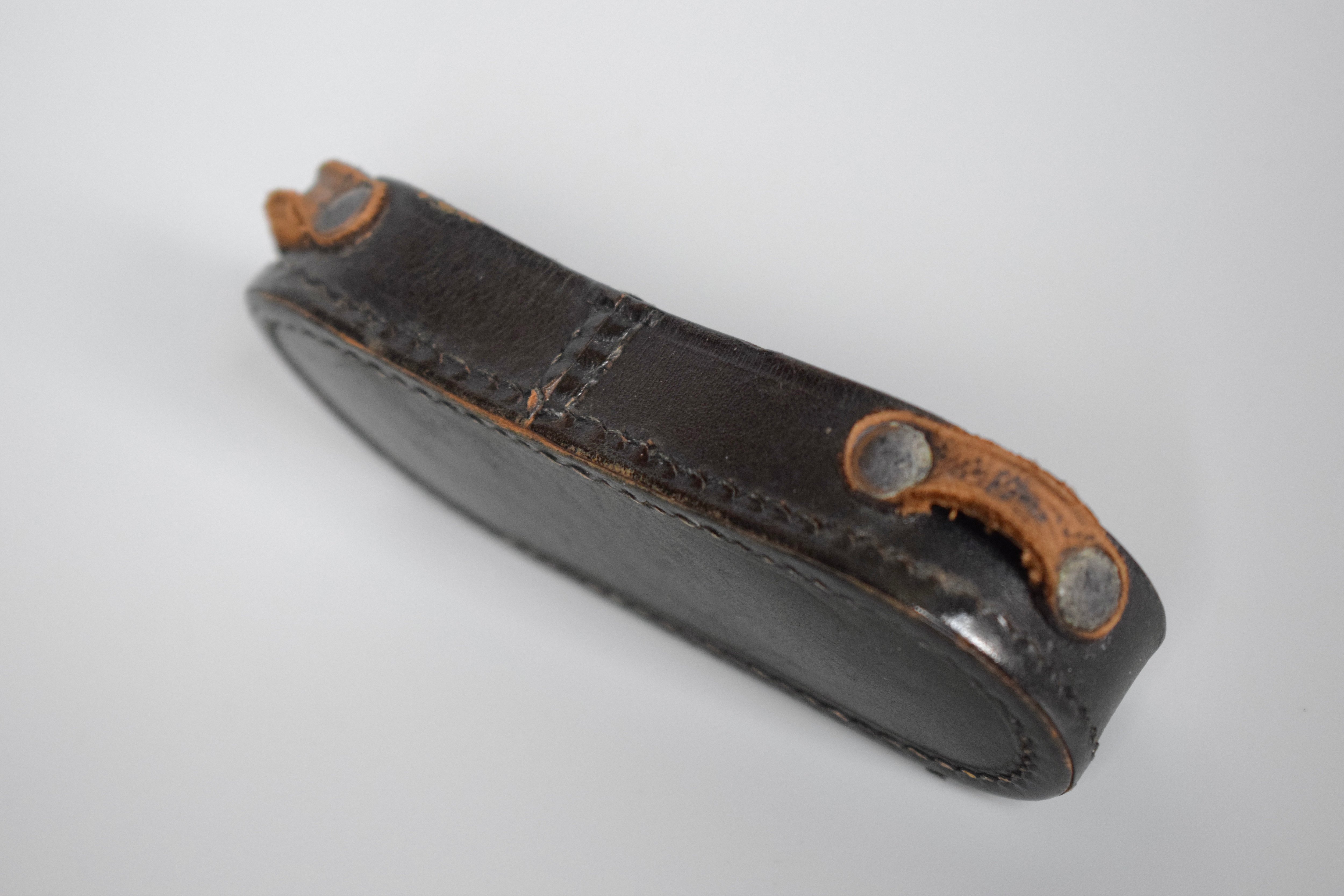 Pre-war Dienstglas leather ocular cover — image 3