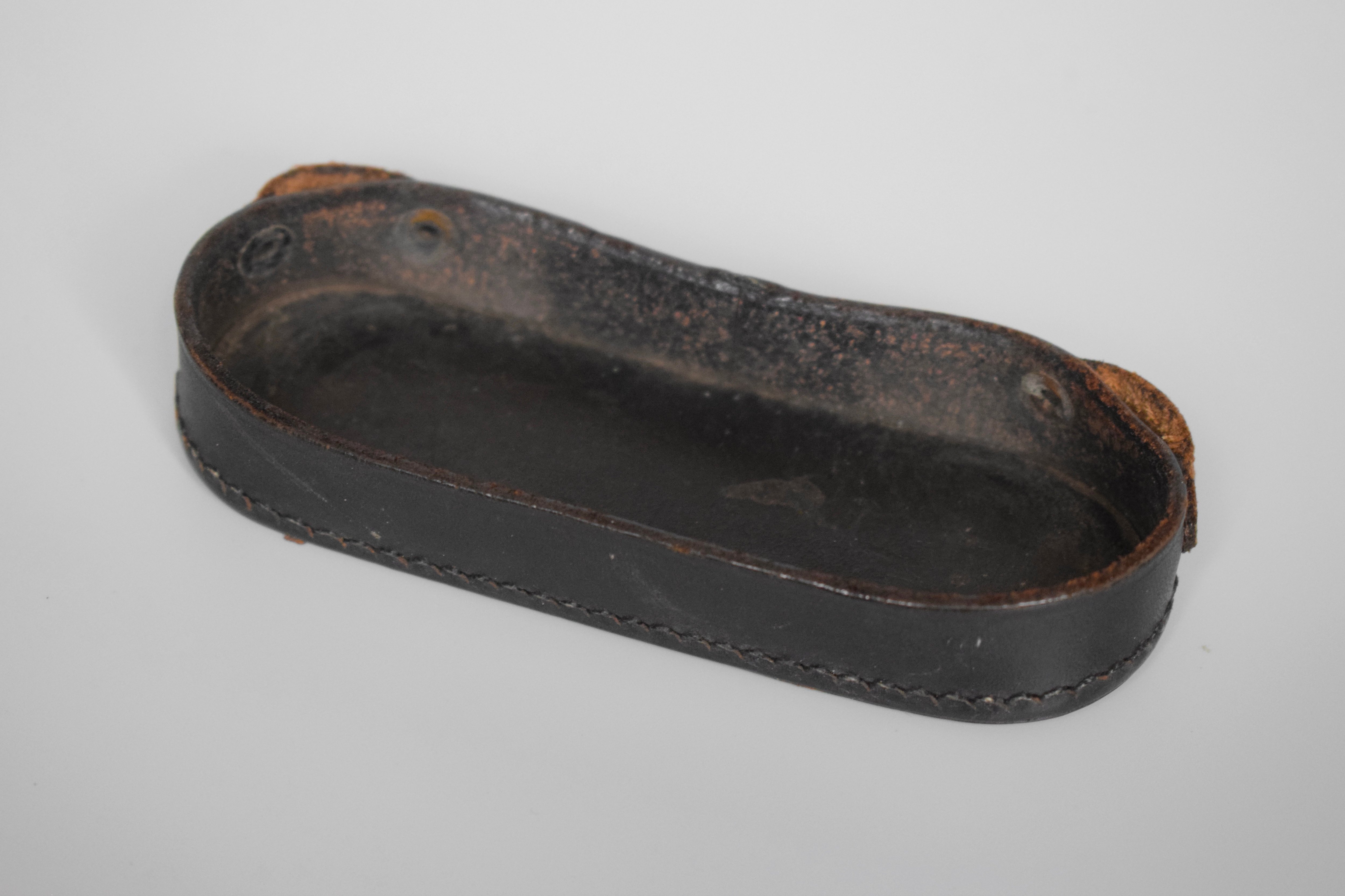 Pre-war Dienstglas leather ocular cover — image 4