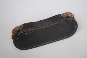 Pre-war Dienstglas leather ocular cover