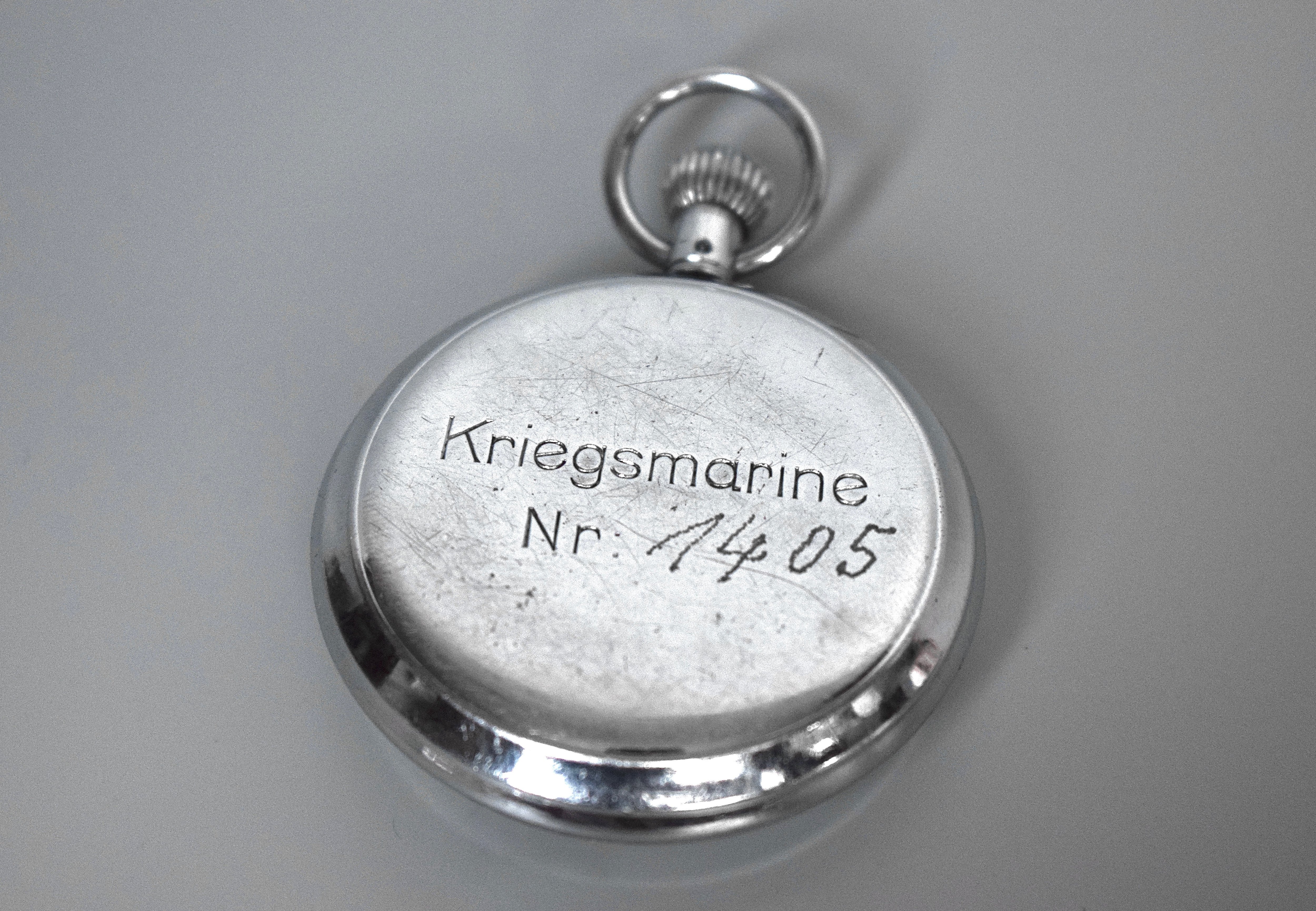 Kriegsmarine Hanhart 3 Steine U-boat stopwatch 'Nr.1405' — image 2