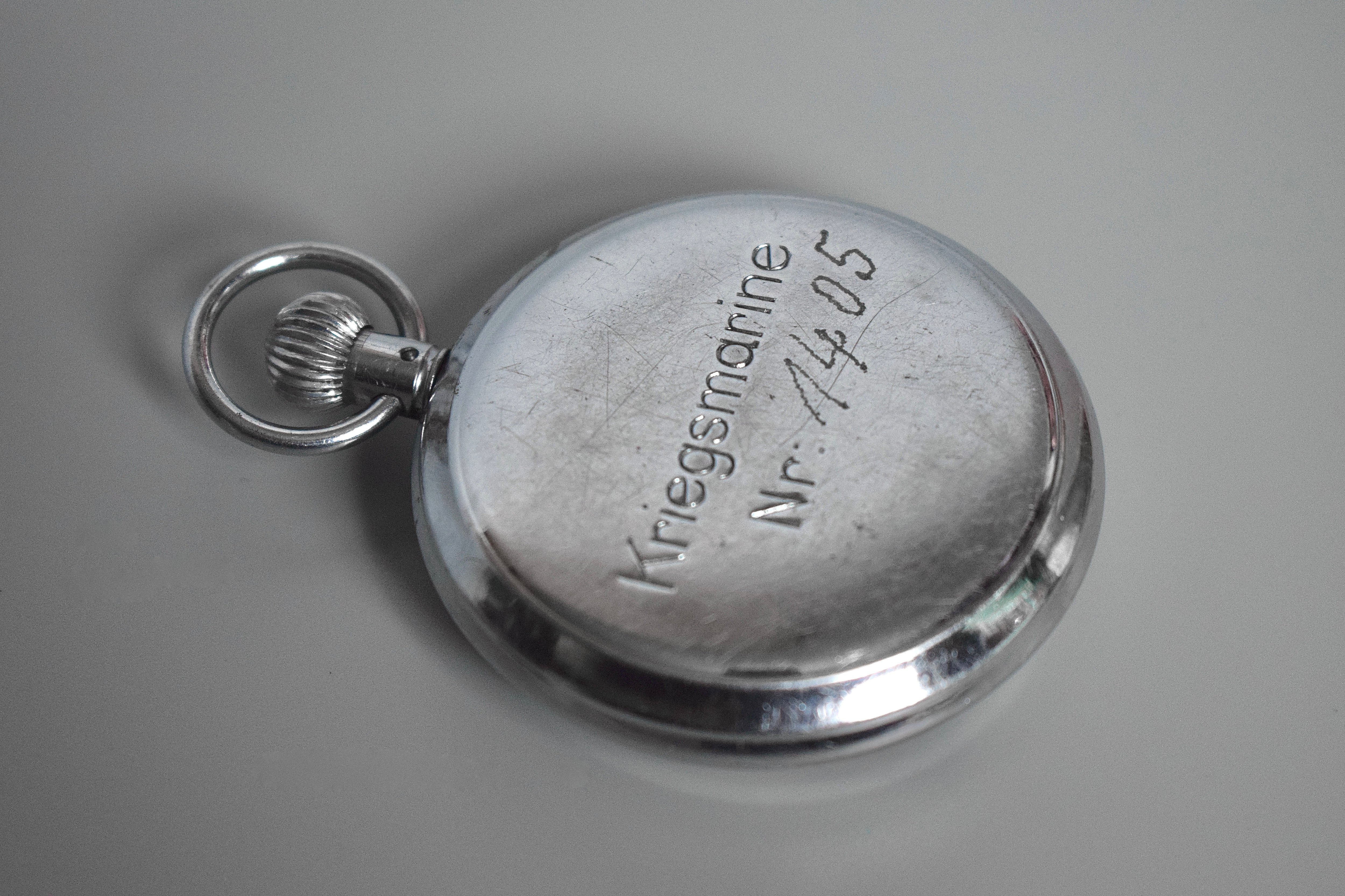 Kriegsmarine Hanhart 3 Steine U-boat stopwatch 'Nr.1405' — image 6