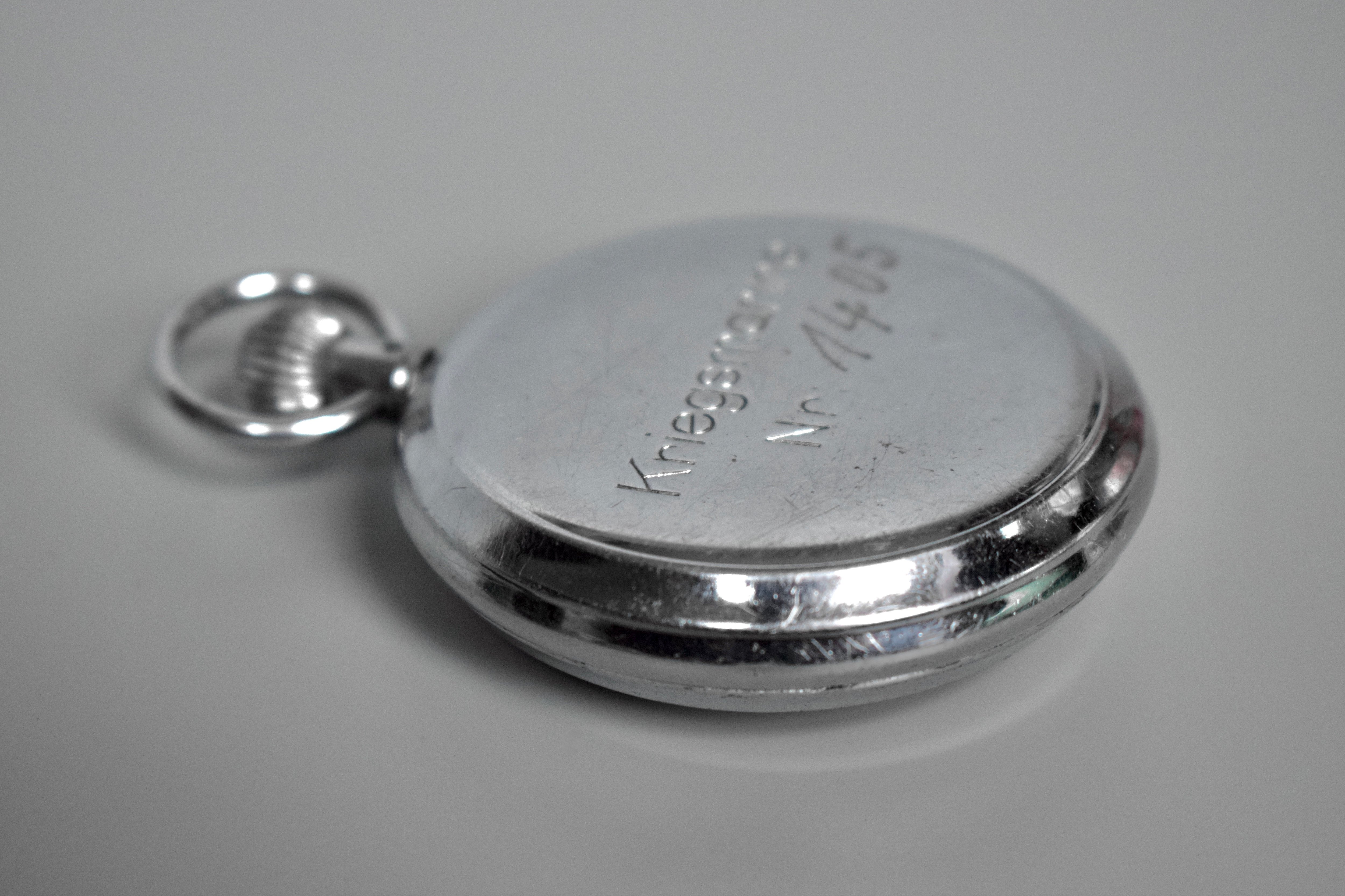 Kriegsmarine Hanhart 3 Steine U-boat stopwatch 'Nr.1405' — image 7