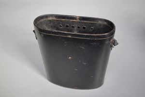 Black leather binocular case 'Carl Zeiss Jena'