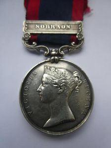 SUTLEJ MEDAL FOR FEROZESHUHUR-CLASP SOBRAON-TO GUNNER HAWTHORNE-BENGAL CAVALRY
