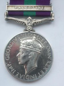 GENERAL SERVICE MEDAL-CLASP PALESTINE-TO PHILLIPS-ROYAL BERKS