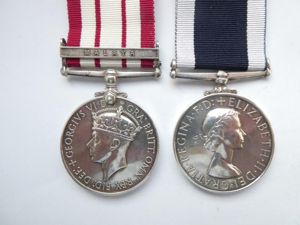 NAVAL GENERAL SERVICE MEDAL-CLASP MALAYA-LONG SERVICE PAIR TO PENKETHMAN -ROYAL …