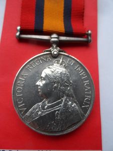 QUUENS SOUTH AFRICA MEDAL-HOGGAN-GRAHAMSTOWN TOWN GUARD