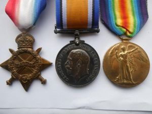 1914/15 STAR TRIO TO BRADLEY-LOYAL NORTH LANCS REGT-LATER SERVICE WITH …