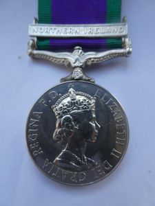 CAMPAIGN SERVICE MEDAL-NORTHERN IRELAND-TO HUNT-PRICE OF WALES OWN REGIMENT OF …