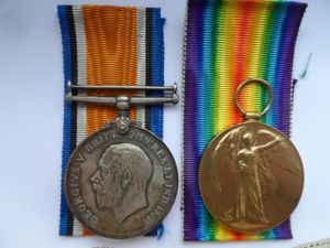 BRITISH WAR AND VICTORY MEDALS TO NOBES-ROYAL FUSILIERS-LATER SERVICE WITH …