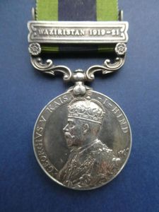 INDIA GENERAL SERVICE MEDAL-CLASP WAZIRISTAN 1921-24-TO CANHAM-NORFOLK REGIMENT