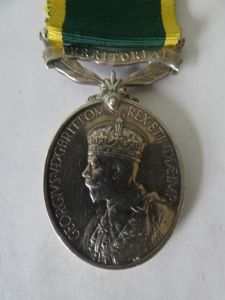 TERRITORIAL EFFICIENCY MEDAL TO BANDSMAN WALDON-4TH NORFOLK REGT
