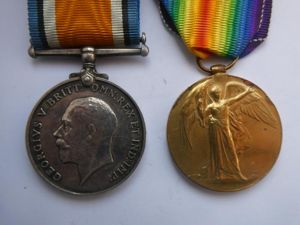 BRITISH WAR AND VICTORY MEDALS TO EDWARD ALBERT CLARK-NORFOLK REGIMENT-KILLED …