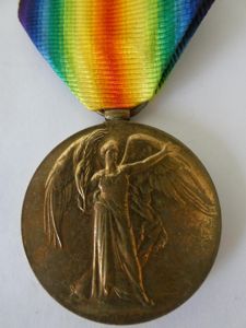 VICTORY MEDAL TO ARTHUR RELTON BATCHELOR-11BTN SUFFOLK REGIMENT-KILLED IN ACTION …
