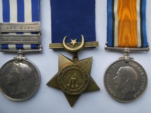 EGYPT MEDAL DATED 1882-CLASPS THE NILE 1884-85-ABU KLEA (NOT ENTITLED) …