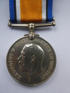 BRITISH WAR MEDAL TO HOLLIS-NORFOLK REGIMENT-WOUNDED