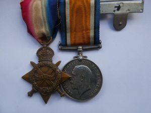 1914/15 STAR AND BRITISH WAR MEDALS TO ADAMS SOMERSET LIGHT …