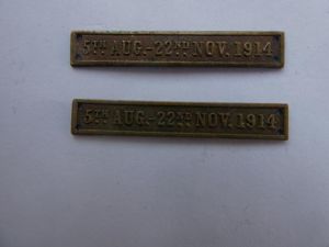 GENUINE AUG-NOVEMBER CLASPS FOR THE 1914 STAR
