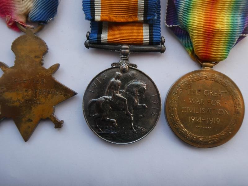 1914/15 STAR TRIO-TO PETERS- ARMY SERVICE CORPS — image 2
