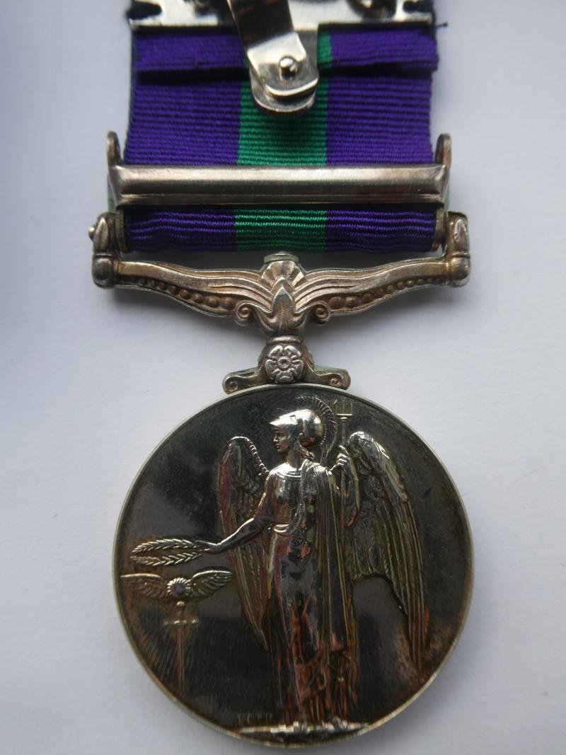 GENERAL SERVICE MEDAL CLASP CANAL ZONE-TO METTERS-ROYAL ARTILLERY — image 3
