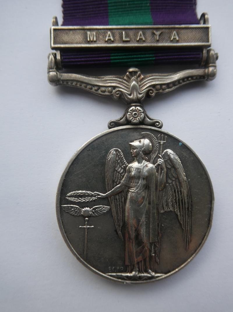 GENERAL SERVICE MEDAL-CLASP MALAYA-TO JEFFERIES-3-EAST ANGLIAN — image 2