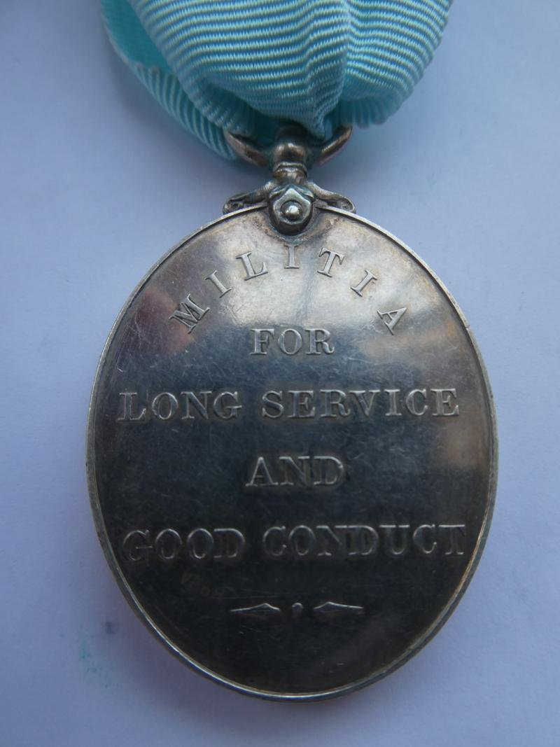 MILITIA MEDAL TO DAVIES-LEINSTER REGT MILITIA — image 2
