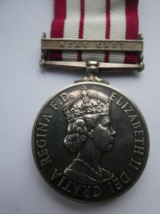 NAVAL GENERAL SERVICE MEDAL-CLASP NEAR EAST-TO BUCHANAN-A CIVILIAN