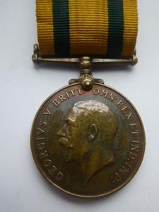 TERRITORIAL FORCE WAR MEDAL-TO ROOST-ROYAL FIELD ARTILLERY-TAKAN AS A PRISONER …