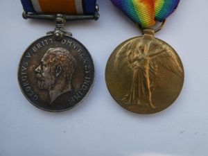 BRITISH WAR AND VICTORY MEDAL-TO TABERNER-SOUTH WALES BORDERERS