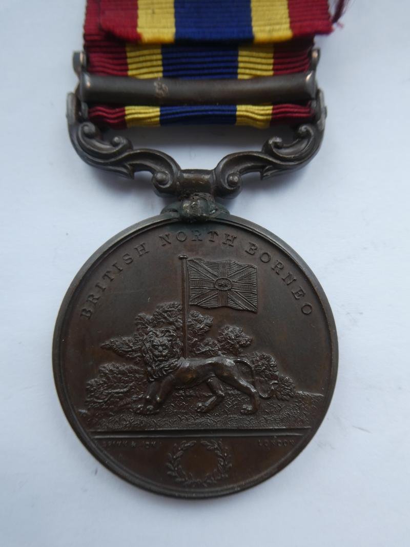 BRITISH NORTH BORNEO COMPANY'S MEDAL 1888-1916 -CLASP- PUNITIVE EXPEDITIONS -COPY BY SPINK AND SON — image 2