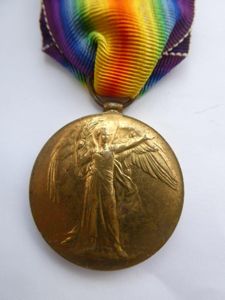 VICTORY MEDAL TO HAIGH- A SHOEING SMITH-ROYAL ARTILLERY-