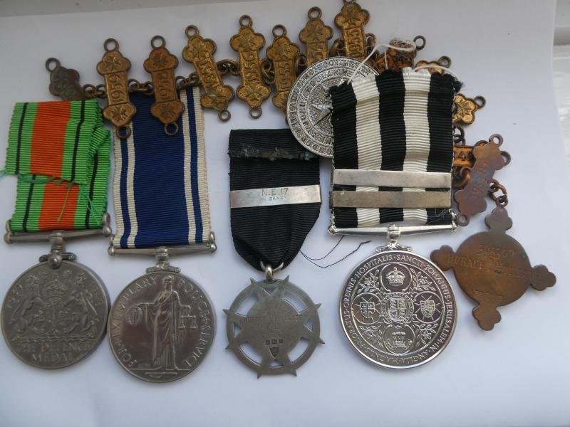 GROUP OF FOUR-AND BADGES- TO HORACE E HOLGATE RAILWAY POLICE-LONDON MIDLAND SCOTTISH RAILWAY-ORDER OF ST JOHN — image 2