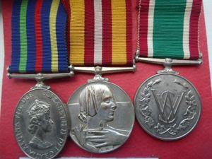 VOLUNTARY MEDICAL SERVICE MEDAL GROUP OF THREE TO GRACE G …