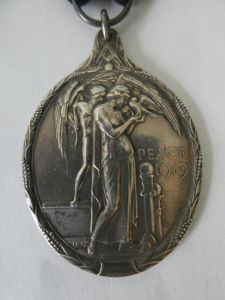 MASONIC PEACE MEDAL 1919-BY EDWARD CARTER PRESTON