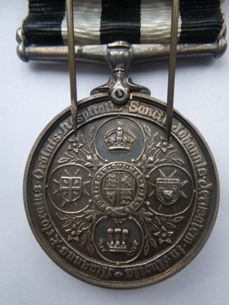 SERVICE MEDAL OF THE ORDER OF ST JOHN-TO AMBULANCE OFFICER CURTIS NO 6 DISTRICT S.J.A.B. 1947-WITH LIFE SAVING MEDALS AND SILVER DALGLEISH CU MEDAL — image 2