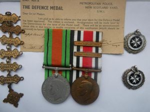 DEFENCE MEDAL-SPECIAL CONSTABULARY PAIR-WITH ST JOHNS AMBULANCE MEDALS,ETC-TO CHARLES ELLIS