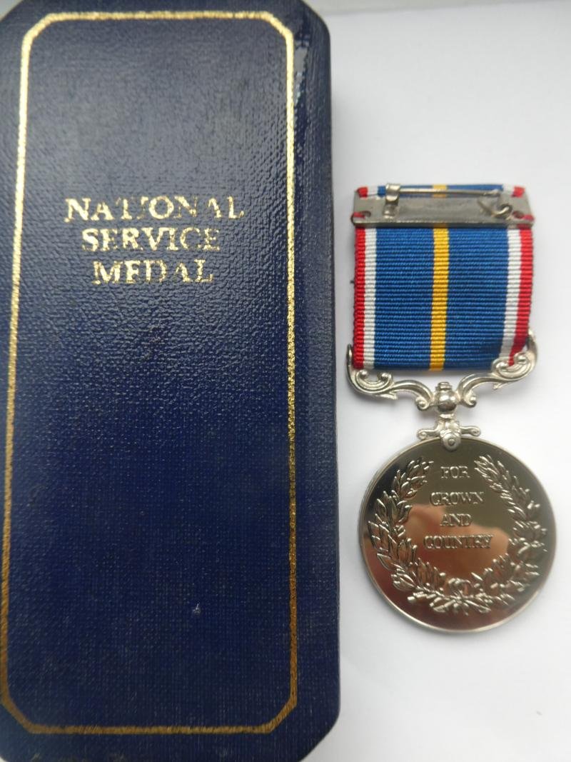 NATIONAL SERVICE MEDAL -NAMED TO BUTTERWORTH — image 2