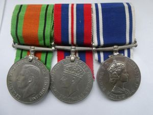 DEFENCE AND WAR MEDALS-POLICE LONG SERVICE MEDAL-TO FREDERICK BURGESS