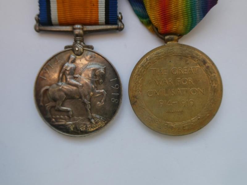 BRITISH WAR AND VICTORY MEDALS TO MC LUSKIE AYRSHIRE YEOMANRY — image 2