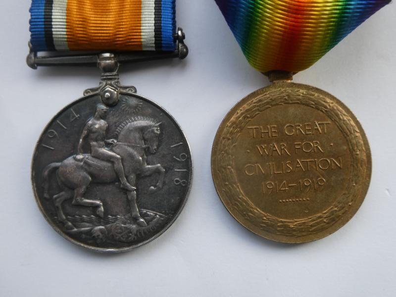 BRITISH WAR VICTORY MEDALS TO FRANK PERCY BULLEN-7TH BTN LEICESTER REGT-KILLED IN ACTION ON 17TH APRIL 1918 — image 2